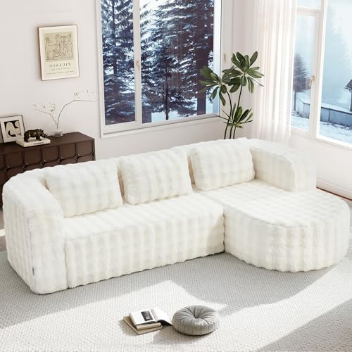 Hobestluk Boneless Couch Modular Sectional Sofa L-Shape Lounge Cloud Couch by YourHomeDeservesMore