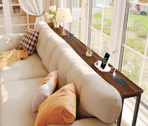 SUPERJARE 78.8 inch Narrow Behind Couch Table - Image 6