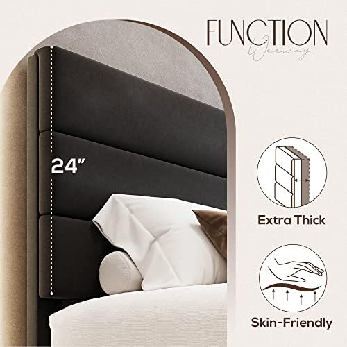 WEEWAY Queen Size Velvet Bed Frame - Image 5