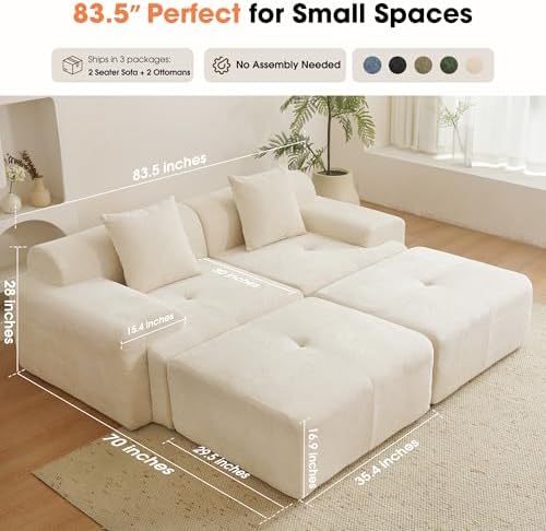 84" Modular Loveseat Couch - Image 2