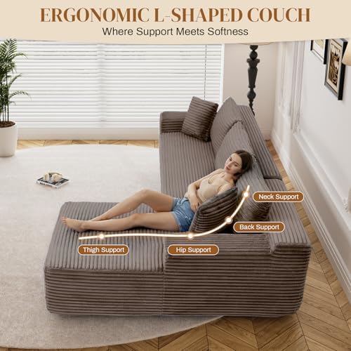 96" Boneless Cloud Sectional Couches - Image 6
