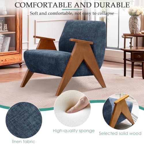 2 Pcs Home Accent Chair Mid Century Modern Accent Chair - Image 3