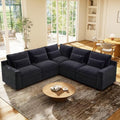 Ihanherry 134" Modular Sectional Sofa, V Shaped 5 Seater Chenille Cloud Couch by iHanHerry