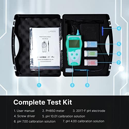 Apera Instruments Value Series PH850 Portable Handheld pH Meter Kit - Image 3