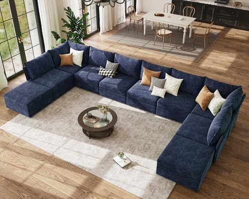 ABCASA 200.4" Oversized Modular Sectional Sofa, U Shaped Convertible Couch by ABCASA