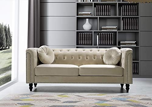 Container Furniture Direct S5370-S Kittleson Velvet Upholstered Modern - Image 2