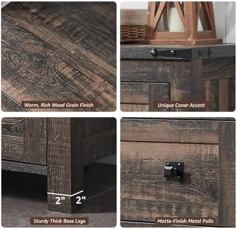 RedLemon Farmhouse 48" 5-Drawer Dresser - Image 5