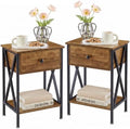 VECELO Nightstands Set of 2, Modern Bedside End Tables, Night Stands by VECELO
