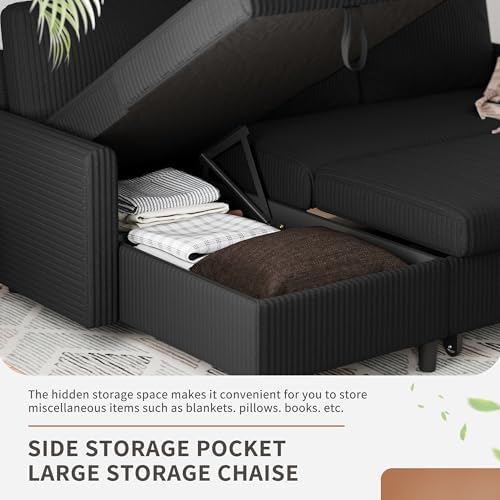 Walsunny 77 Inch Sectional Sleeper Sofa - Image 4