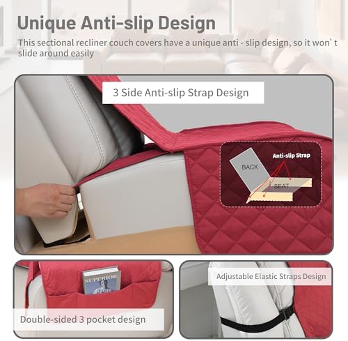 Waterproof Sectional Reclining Couch Covers L Shaped Recliner Sectional Sofa - Image 5