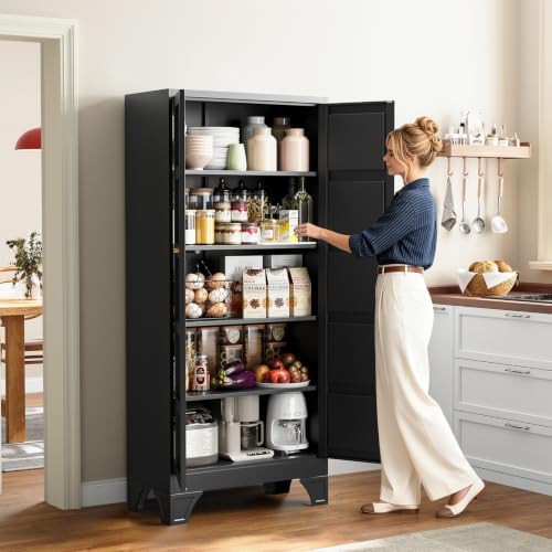 Yizosh Metal Pantry Cabinet - Image 3