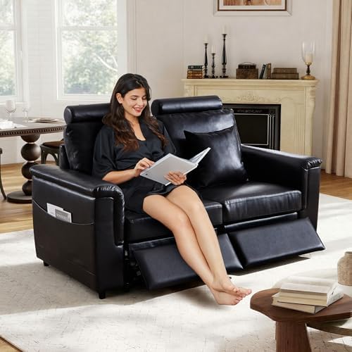 ORRD Power Reclining Sectional Sofa, Electric Loveseat Recliner - Image 3