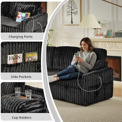 KCGKCG 81" Sectional Sleeper Sofa Bed - Image 4