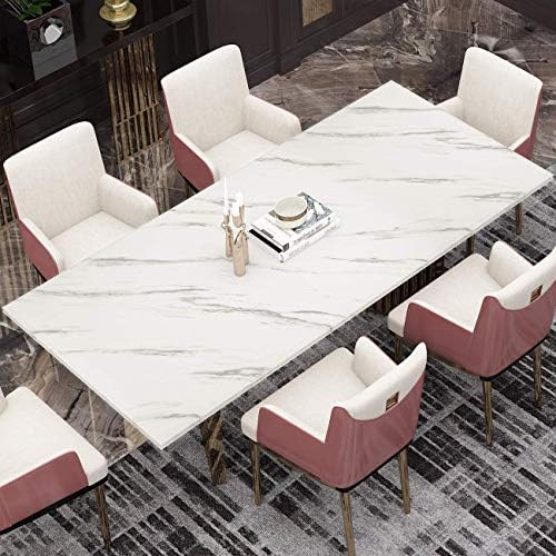 FunStick Thick White Marble Wallpaper Peel and Stick Marble Contact Paper - Image 4