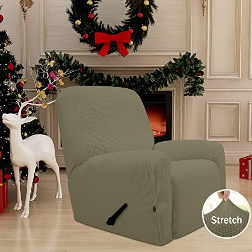 Easy-Going Stretch Recliner Chair Sofa Slipcover Washable Khaki - Image 2
