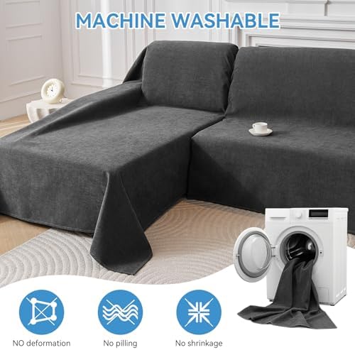 100% Waterproof Sectional Couch Covers, 2 Pieces L Shaped Sofa Cover - Image 6