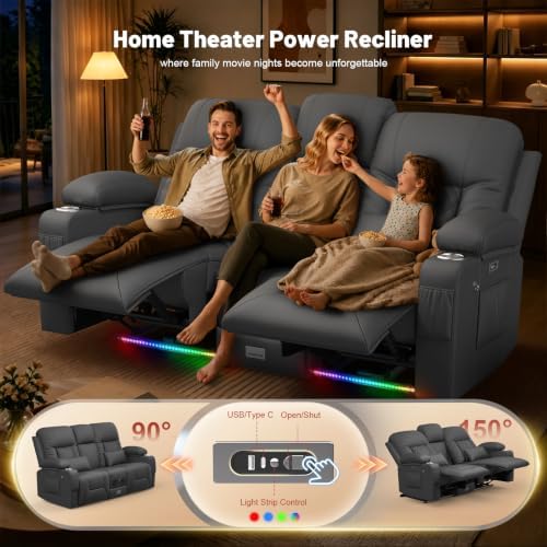 Power Loveseat Recliner, Wall Hugger RV Reclining Loveseat - Image 6