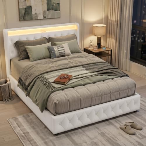 Queen Size Bed Frame, 4 Storage Drawers, Charging Station - Image 3