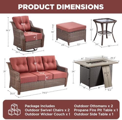 Luxury 7 Piece Patio Furniture Set - Image 2