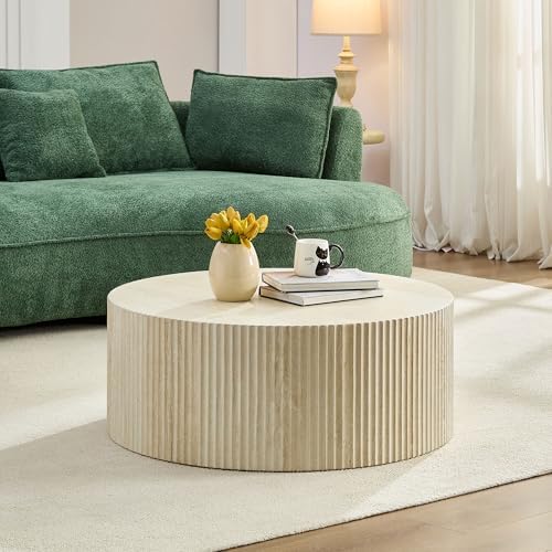 JUSTONE 35.4 Inch Round Coffee Table - Image 6