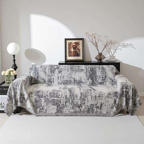 MEETSKY Couch Cover Sectional Sofa Covers Washable Chenille Geometric Abstract - Image 2