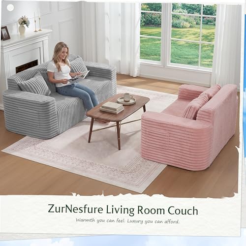 ZurNesfure Sofa Couch Loveseat Boneless Sofa - Image 6