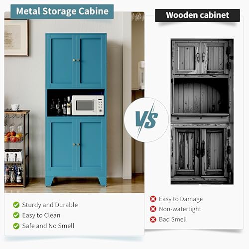 69" Tall Metal Pantry Cabinet - Image 5