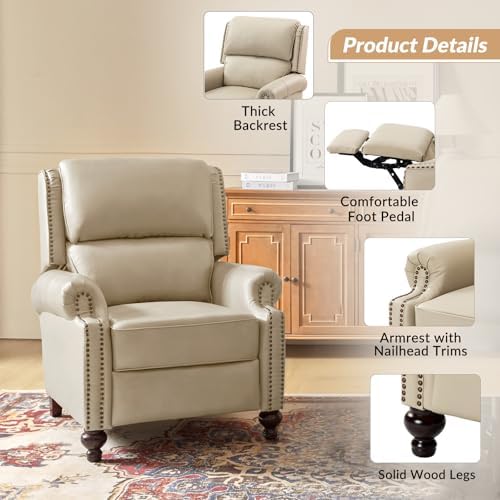 HULALA HOME Genuine Leather Recliner Chair Set of 2 - Image 4