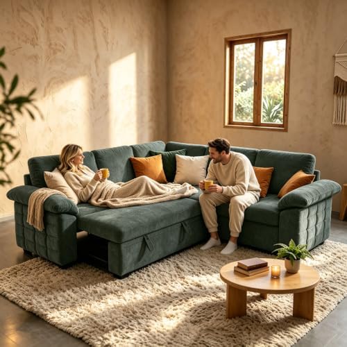 Modern L-Shape Sleeper Sofa by YI+DANICA