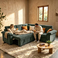 Modern L-Shape Sleeper Sofa by YI+DANICA