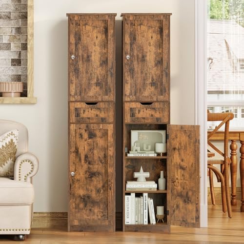 Iwell 66.9" Tall Bathroom Storage Cabinet - Image 2