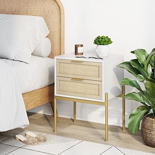 Andrew End, Bedside or Side Table in Matte White Finish by Unknown