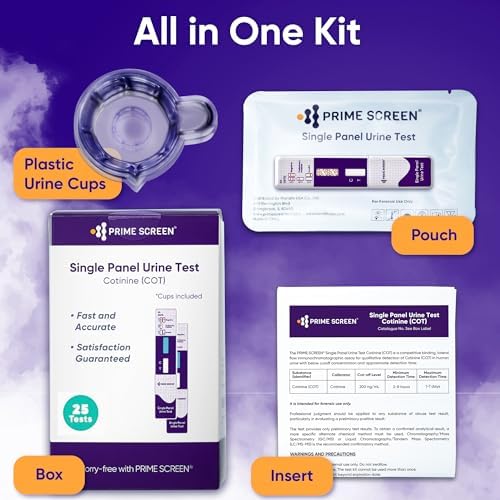 Prime Screen Nicotine Tobacco Cotinine Urine Test Kit - Image 2