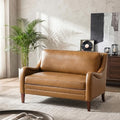 HULALA HOME Faux Leather Loveseat Sofa by HULALAHOME
