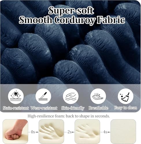 92.5" Modualr Sectional Sofa, L-Shape Corduroy Sectional Cloud Couch - Image 5
