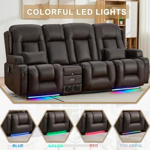 URRED Power Loveseat Recliner Sofa - Image 6