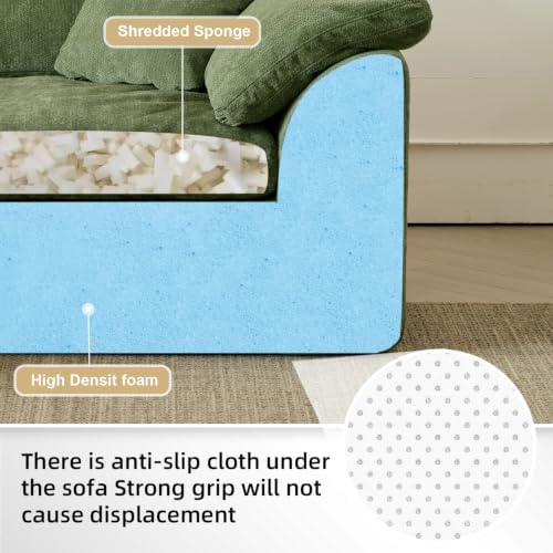 138" Boneless Cloud Couch Sectional - Image 6