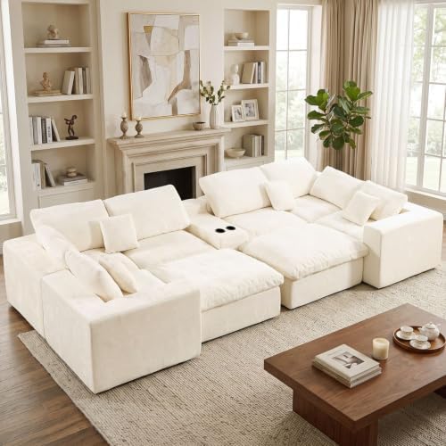 167.5" Oversized Boneless Couch Sleeper Sofa by fanzutuz