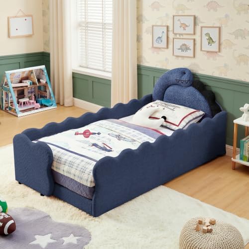 KEIKI Twin Size Boucle Platform Bed - Image 2