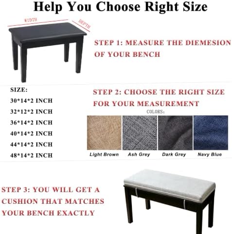 Piano Bench Cushion 32x12 Inch for Indoor - Image 2