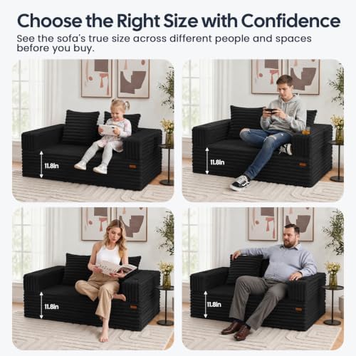 COMAX Futon Sofa Bed, Convertible Sofa Bed, Folding Boneless Couches - Image 5