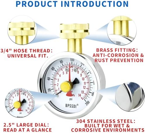 0-200 Psi Water Pressure Gauge Test - Image 3