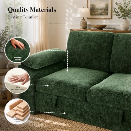 Xbrigh 108" Modular Sectional Sleeper Sofa - Image 6