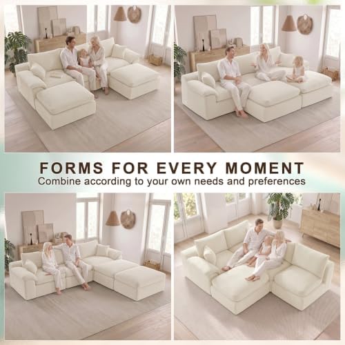 Cloud Sectional Couch, Boneless Couch Modular Sofa - Image 3
