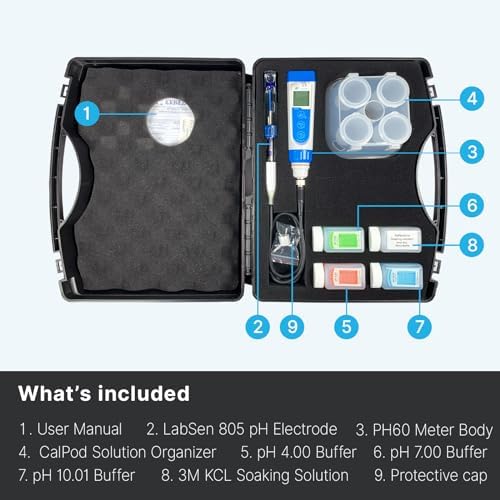 Apera Instruments PH60-PW Handheld pH Meter Tester Kit - Image 6