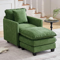 30'' Cloud Single Couch with Ottoman, Cloud Sofa with Throw Pillow, Modern 1 by HOCAT