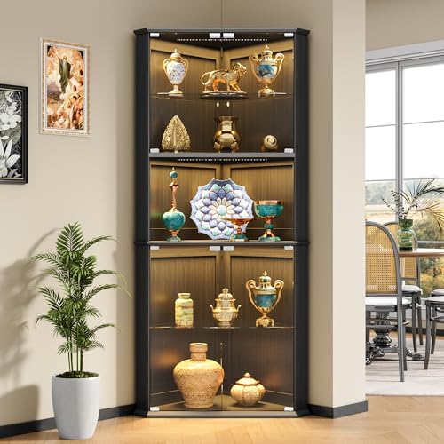 kepptory 72" Corner Curio Cabinet - Image 3