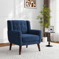 Accent Chair, Upholstered Armchair in Velvet, Royal Blue by Blissabod