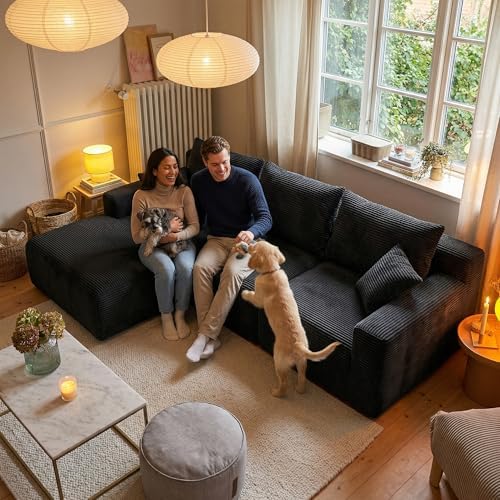 Homkdom Modular Sectional Sofa for Apartment, Left Facing Chaise - Image 3