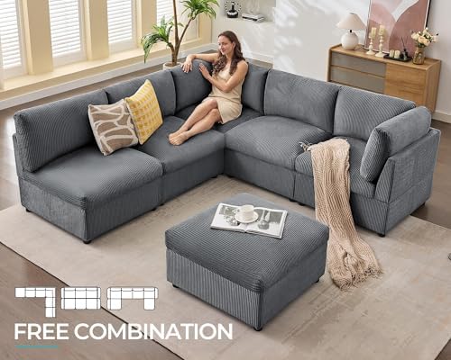 Jocisland Oversized Cloud Couch Sectional, U-Shaped Modular Couch - Image 3